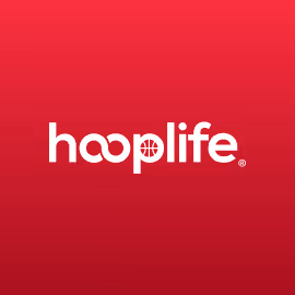 HoopLife Logo on a Red Background