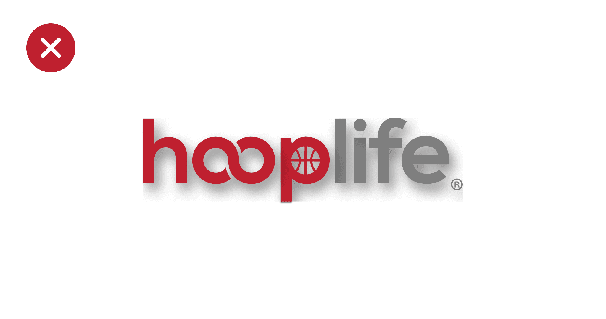 HoopLife logo with a drop shadow