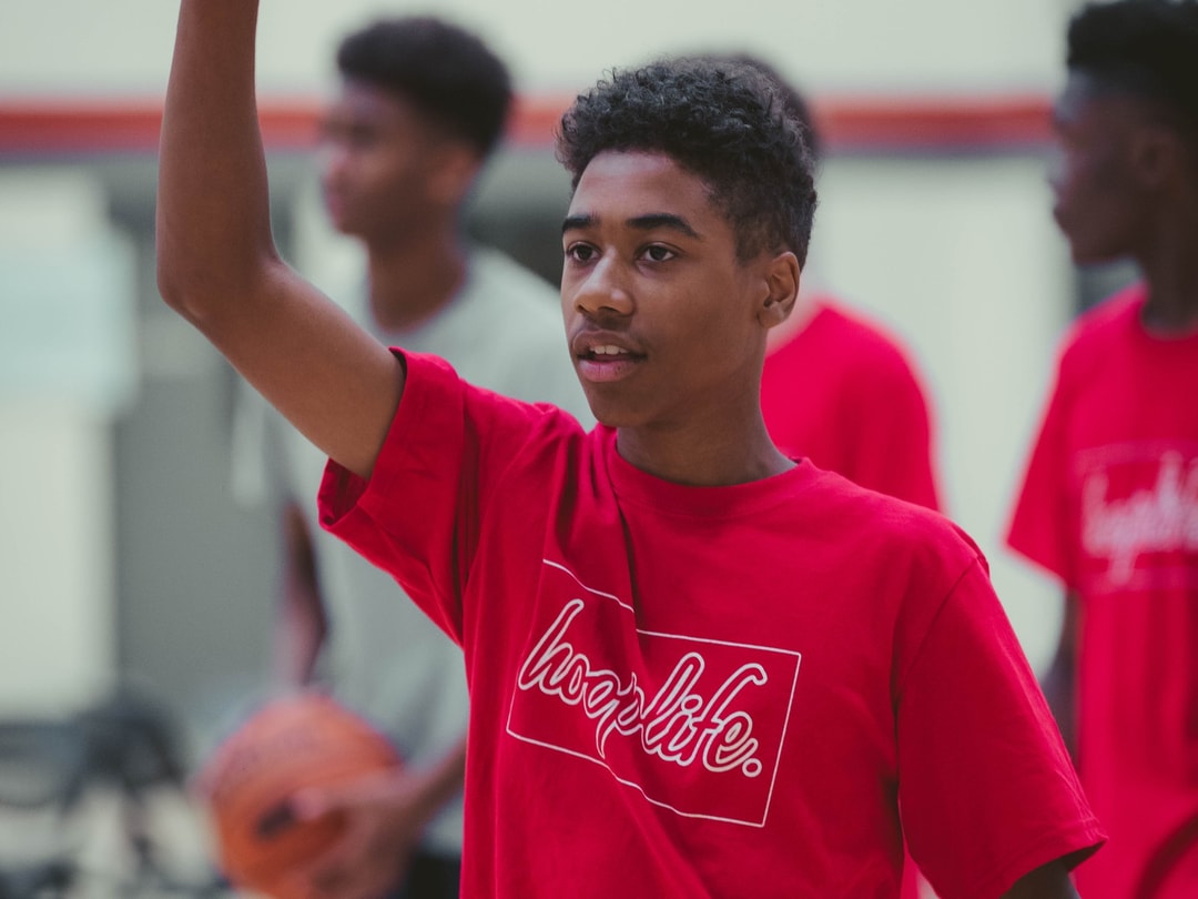 A camper calling the play during a summer camp game