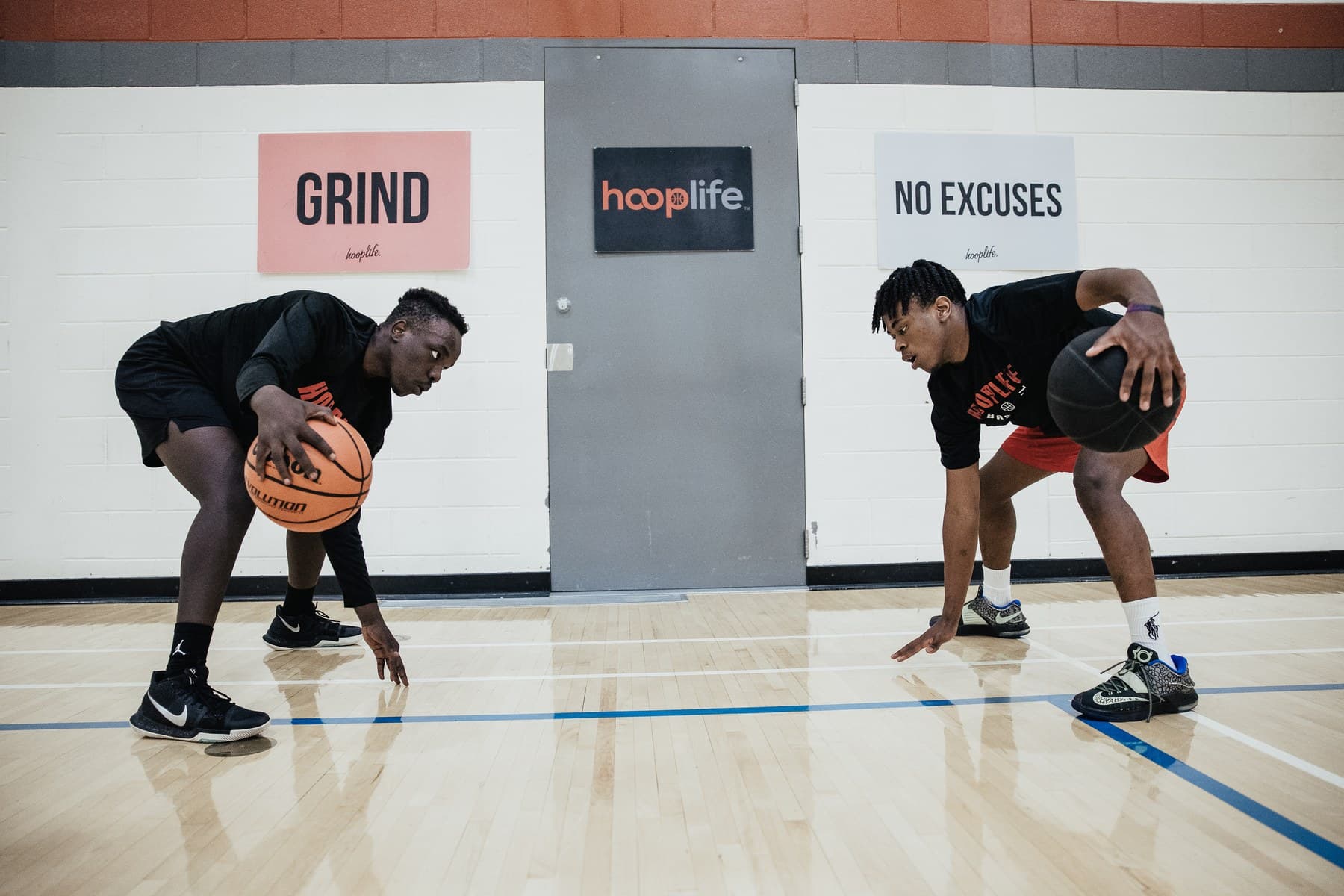 Saskatchewan kids playing basketball at the HoopLife Centre