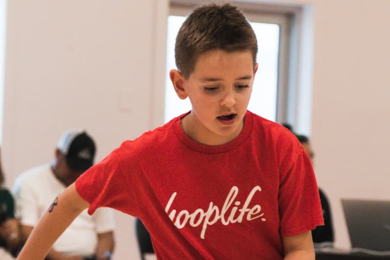 A camper working through a dribbling drill in Regina