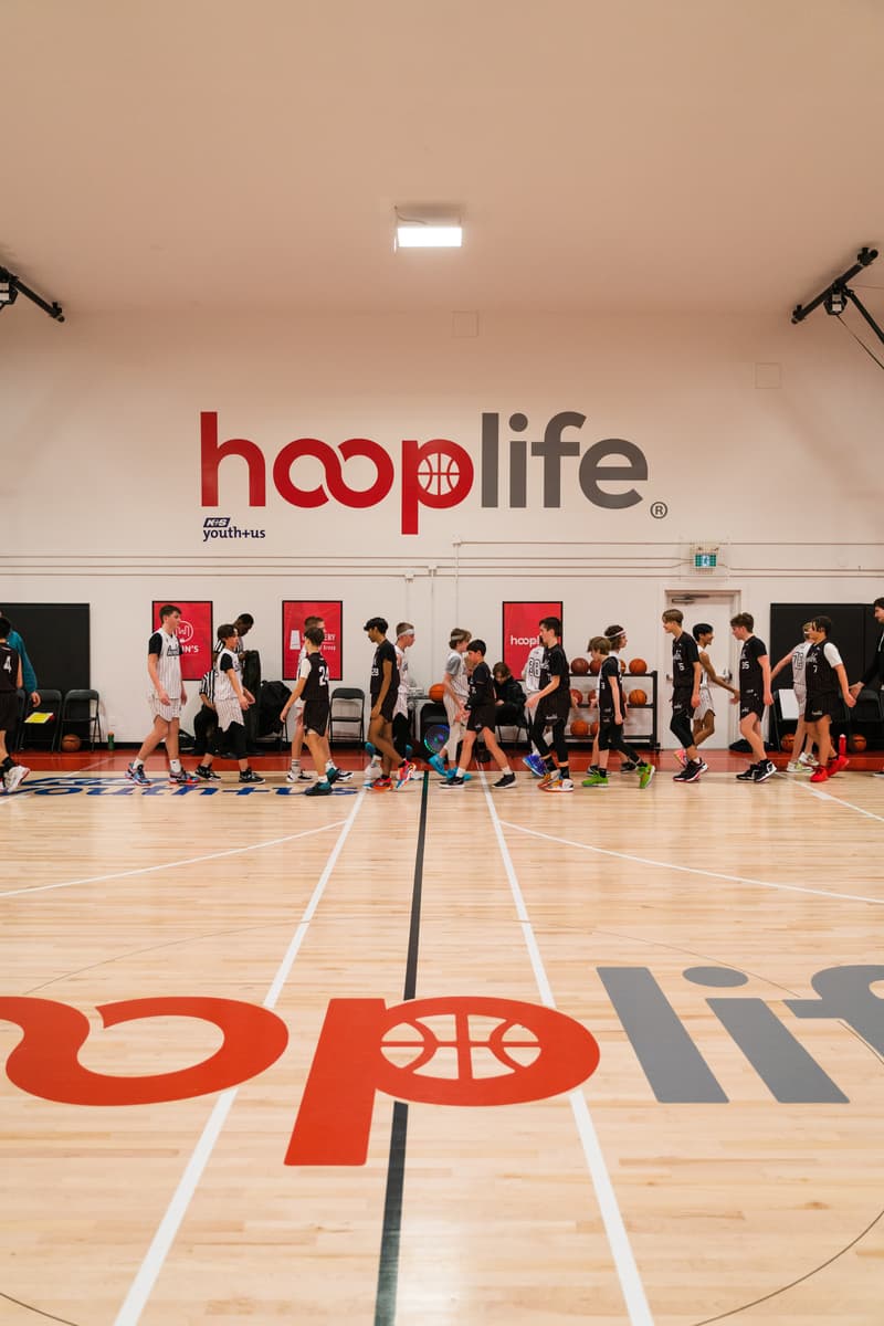 The whole HoopLife Centre on a league night, both courts in use